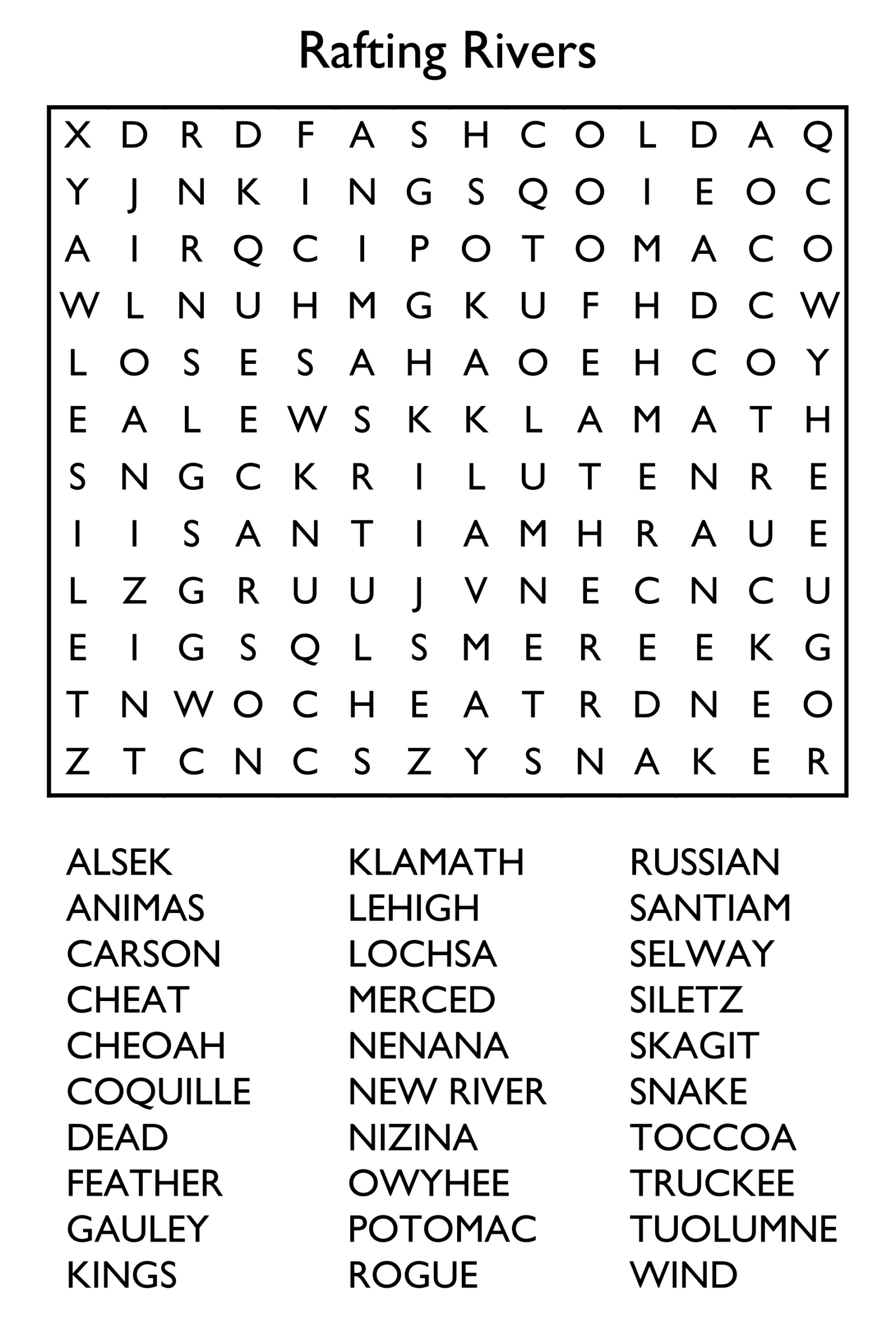 10 Free Printable Word Search Puzzles pertaining to Printable Word Search Puzzles Medium