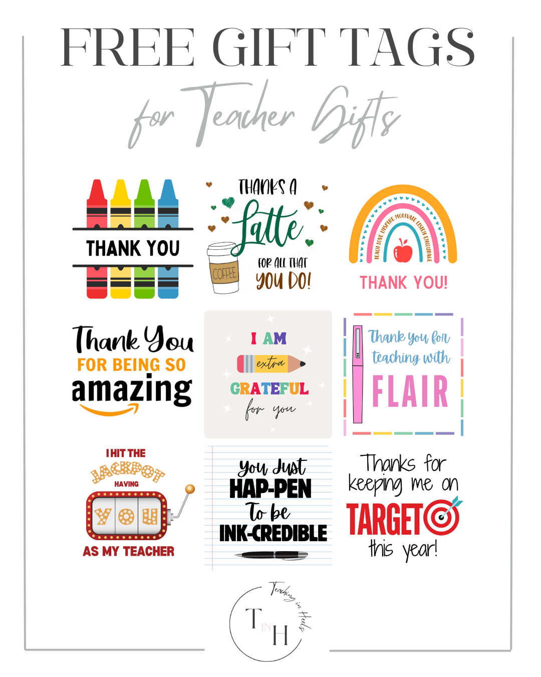 10 Thoughtful Teacher Appreciation Gifts + Free Printable Gift pertaining to Printable Tags For Teacher Gifts