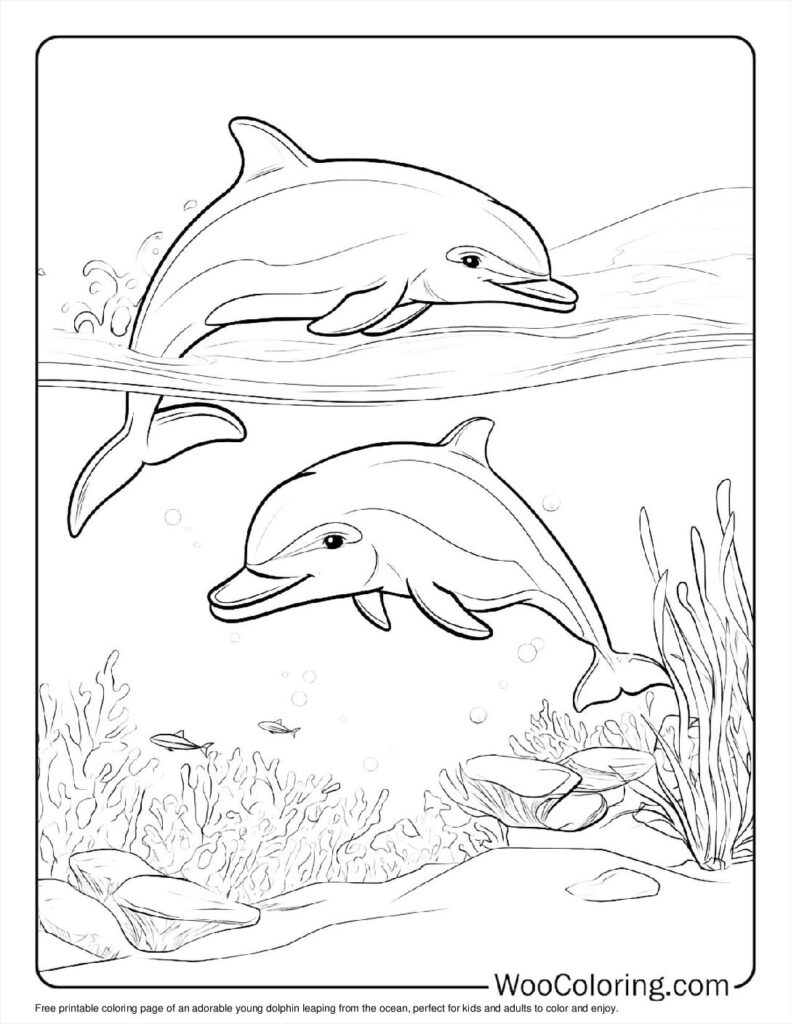 100+ Dolphin Coloring Pages (Free Pdf To Print) | Woo Coloring within Printable Picture Of A Dolphin