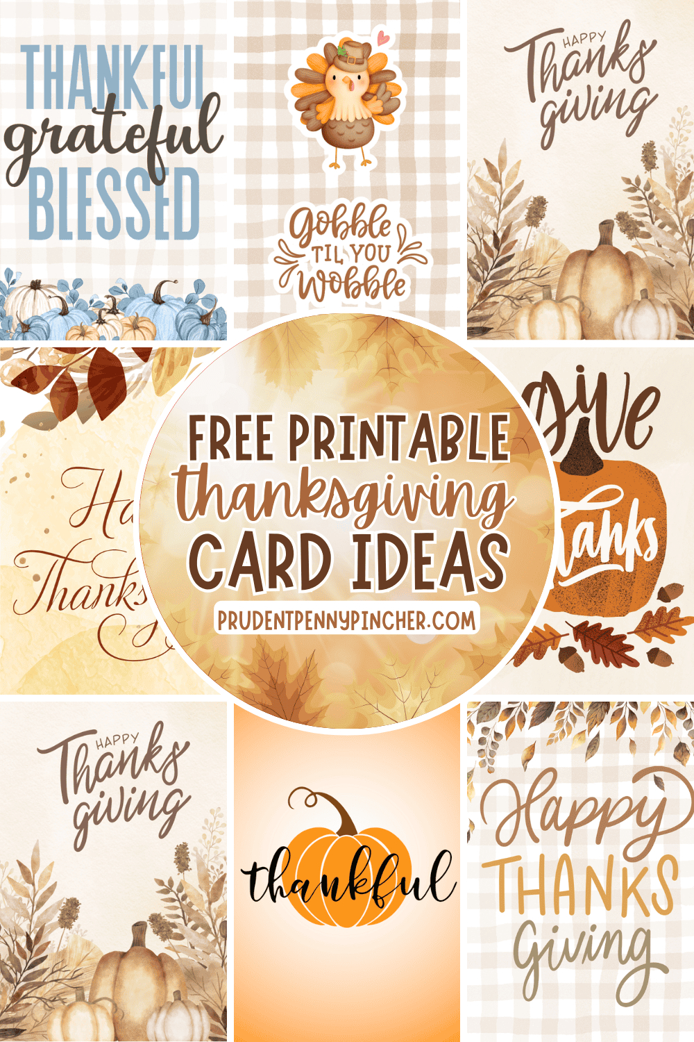 15 Free Printable Thanksgiving Cards - Prudent Penny Pincher in Free Thanksgiving Day Cards Printable