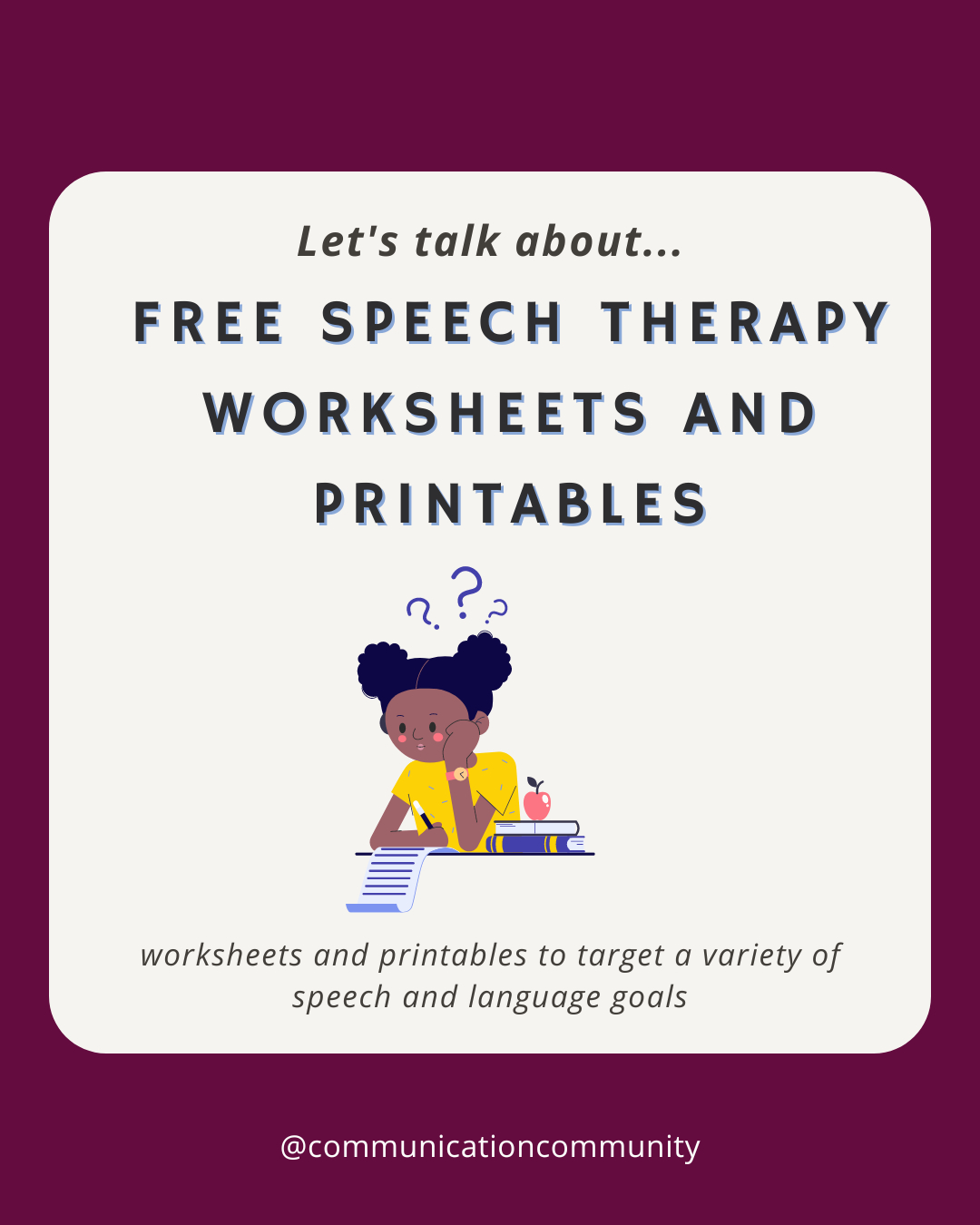 20+ Free Speech Therapy Worksheets And Printables regarding Speech And Language Printable Activities