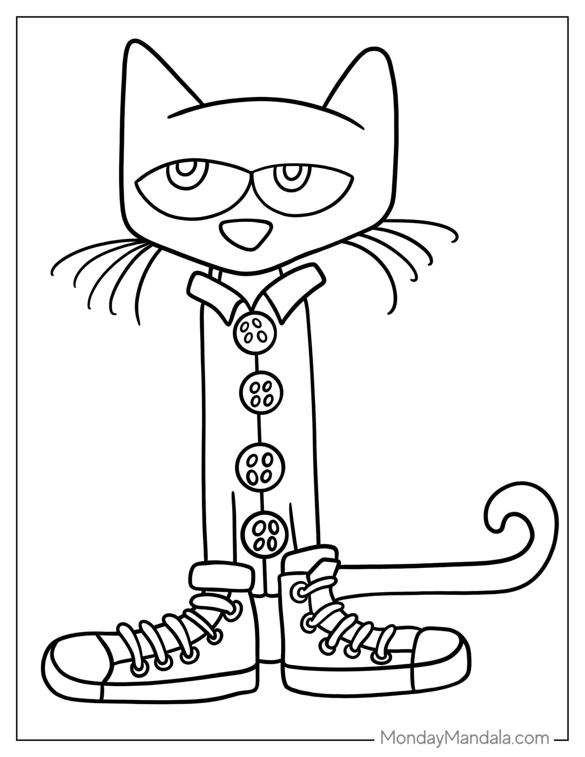 22 Pete The Cat Coloring Pages (Free Pdf Printables) in Pete The Cat Printable Template