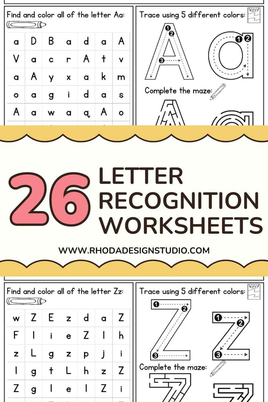 26 Free Worksheets For Letter Recognition And Alphabet Practice inside Free Printable Letter Recognition Worksheets