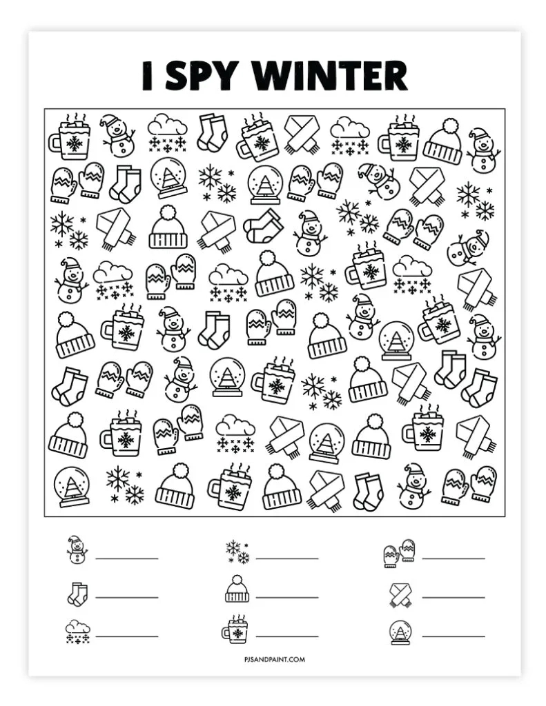 28 Free Printable I Spy Games - Pjs And Paint throughout Free Printable Children's Activities