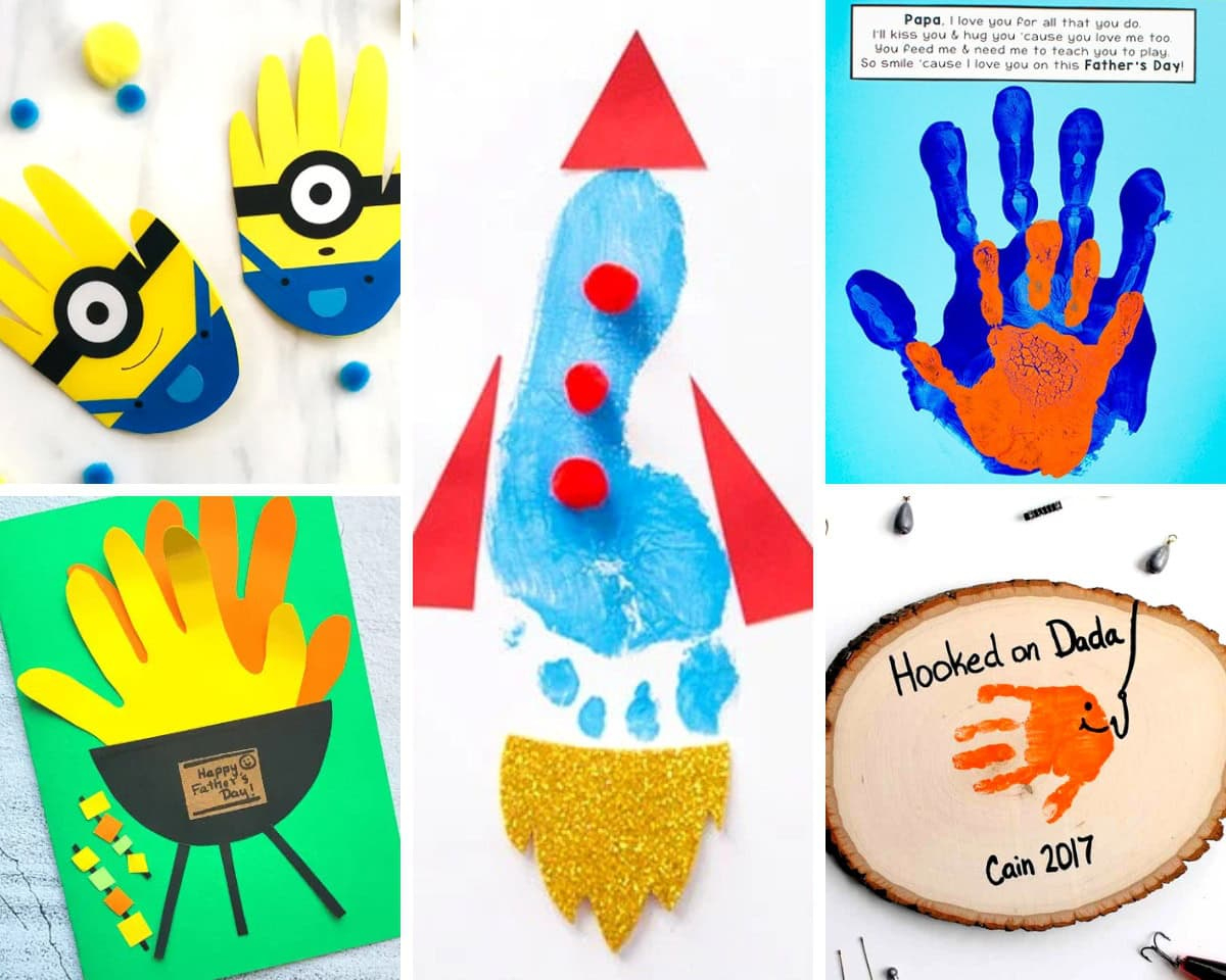 29 Adorable Father'S Day Handprint & Footprint Crafts - The Craft inside Father's Day Handprint Printables