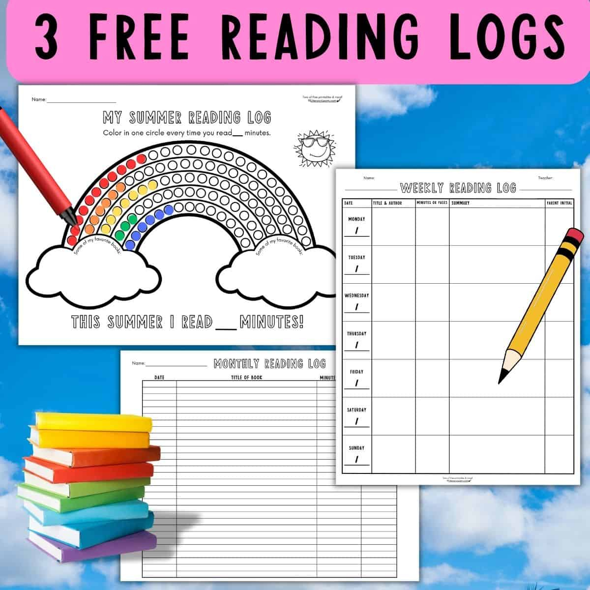 3 Free Printable Reading Log Templates - Weekly, Monthly, &amp;amp; Summer inside Free Printable Reading Logs with Summary