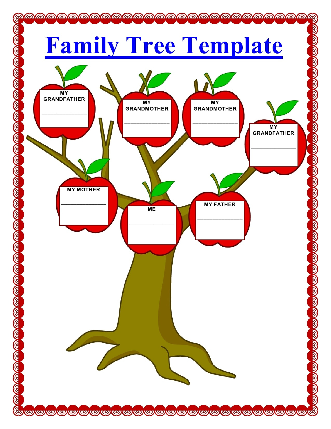 30 Editable Family Tree Templates [100% Free] - Templatearchive throughout Family Tree Blank Template Printable