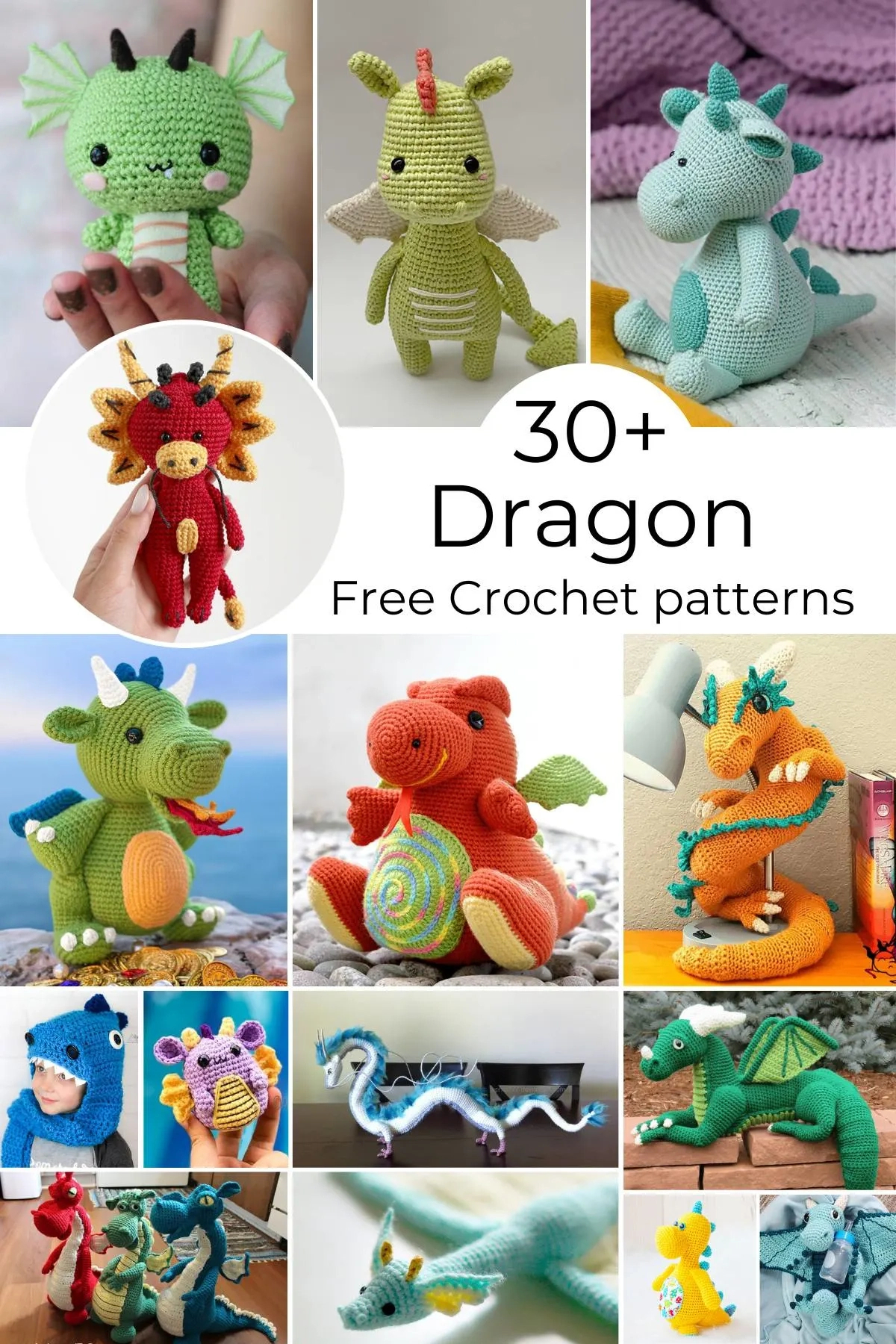 35 Amazing Free Crochet Dragon Patterns • Made From Yarn intended for Printable Free Crochet Dragon Pattern