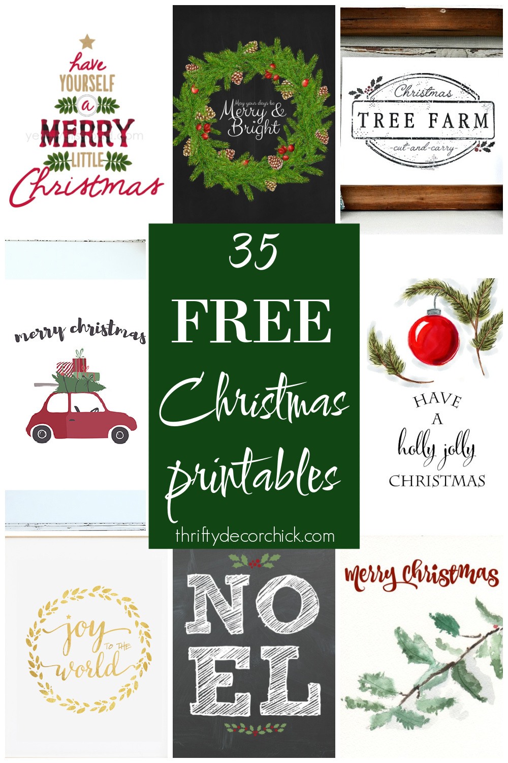 35 Free Christmas Printables To Deck Your Halls | Thrifty Decor within Free Printable Christmas Images