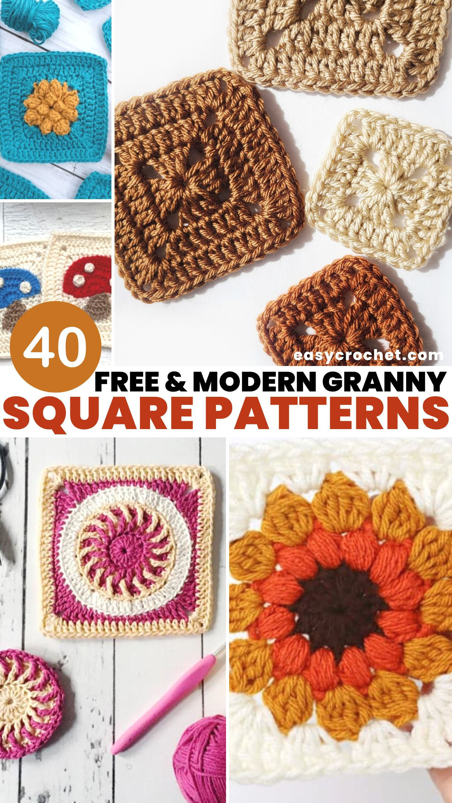 40+ Free Crochet Square Patterns For Beginners - Easy Crochet Patterns regarding Free Printable Crochet Granny Square Patterns For Beginners