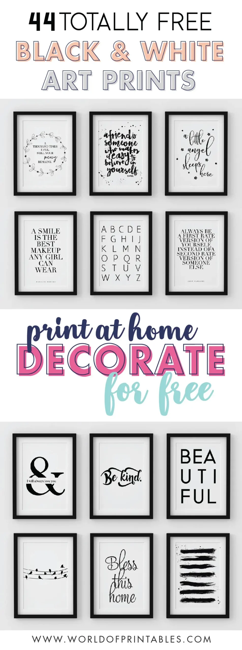 44 Free Modern Black And White Wall Art Printables - World Of within Free Printable Black And White Wall Art