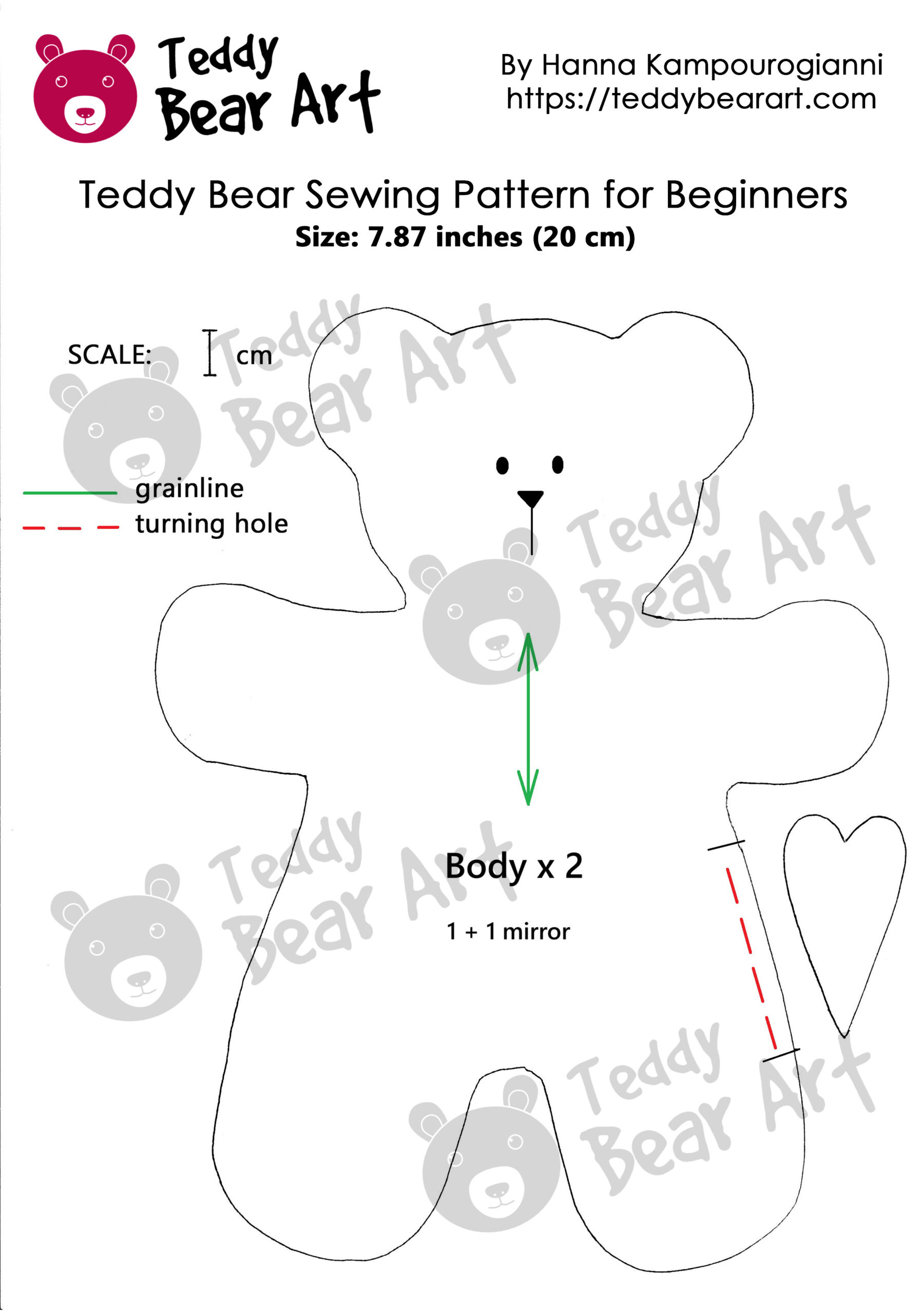 5 Easy Stuffed Animal Sewing Patterns With Free Templates - Teddy pertaining to Free Printable Soft Toy Patterns