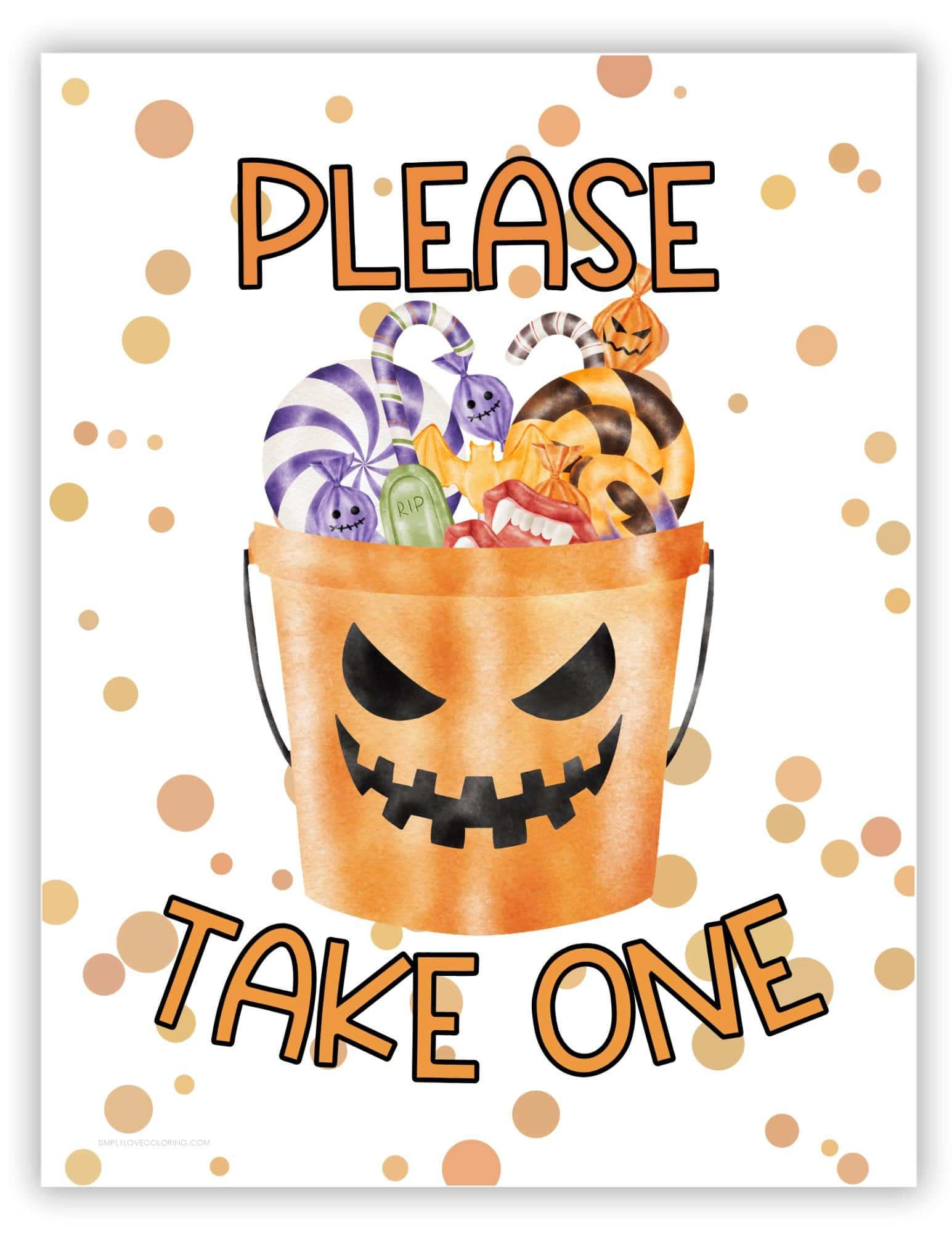 56 &amp;#039;Please Take One&amp;#039; Halloween Sign Printables (Free Pdf Download intended for Free Printable Please Take One Halloween Sign