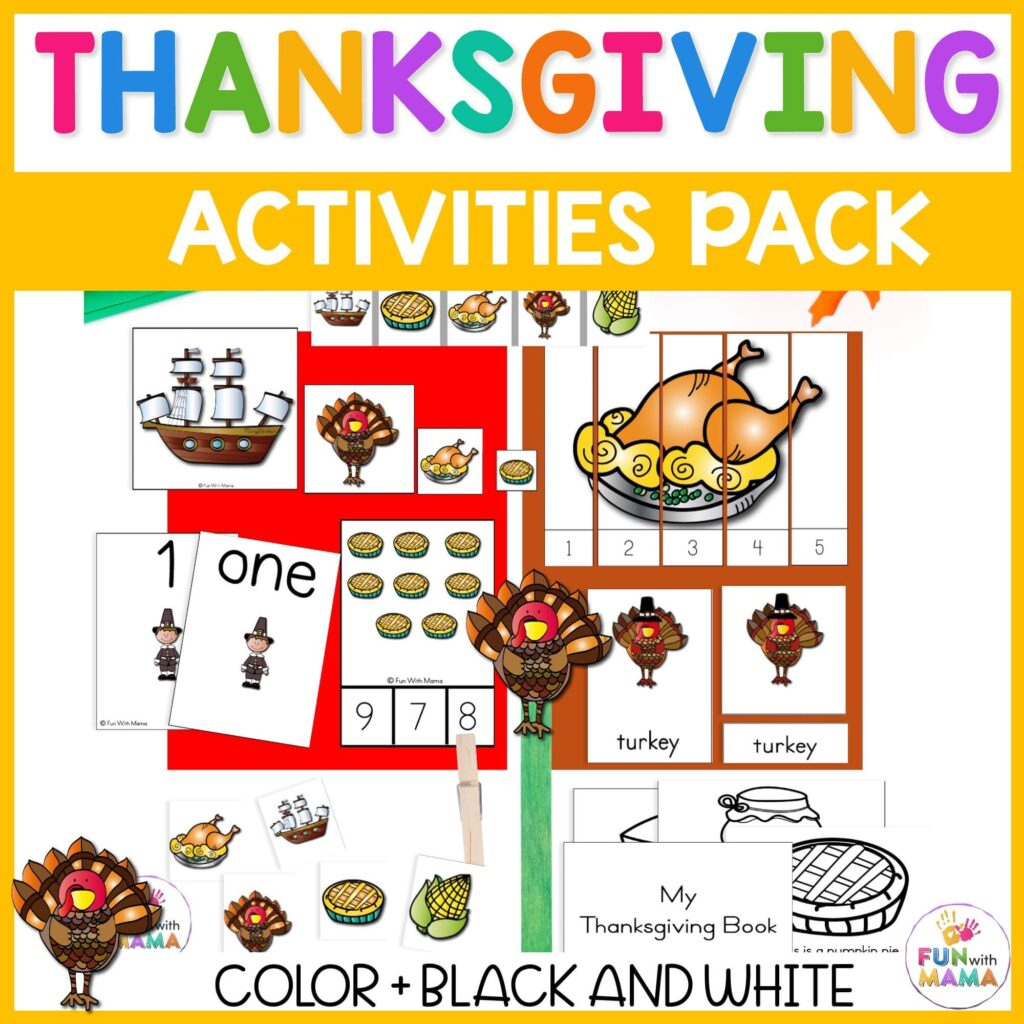 A Thanksgiving Printable Pack For Learning History & More! regarding Free Thanksgiving Printables For Preschoolers