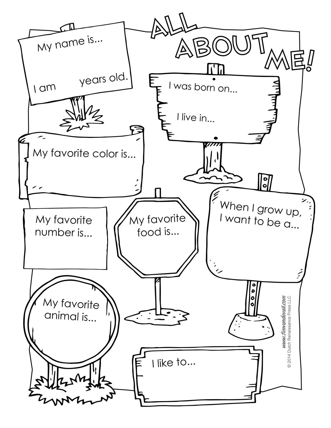 All About Me Poster Free Printable - Printable Party Favors for Free All About Me Poster Printable