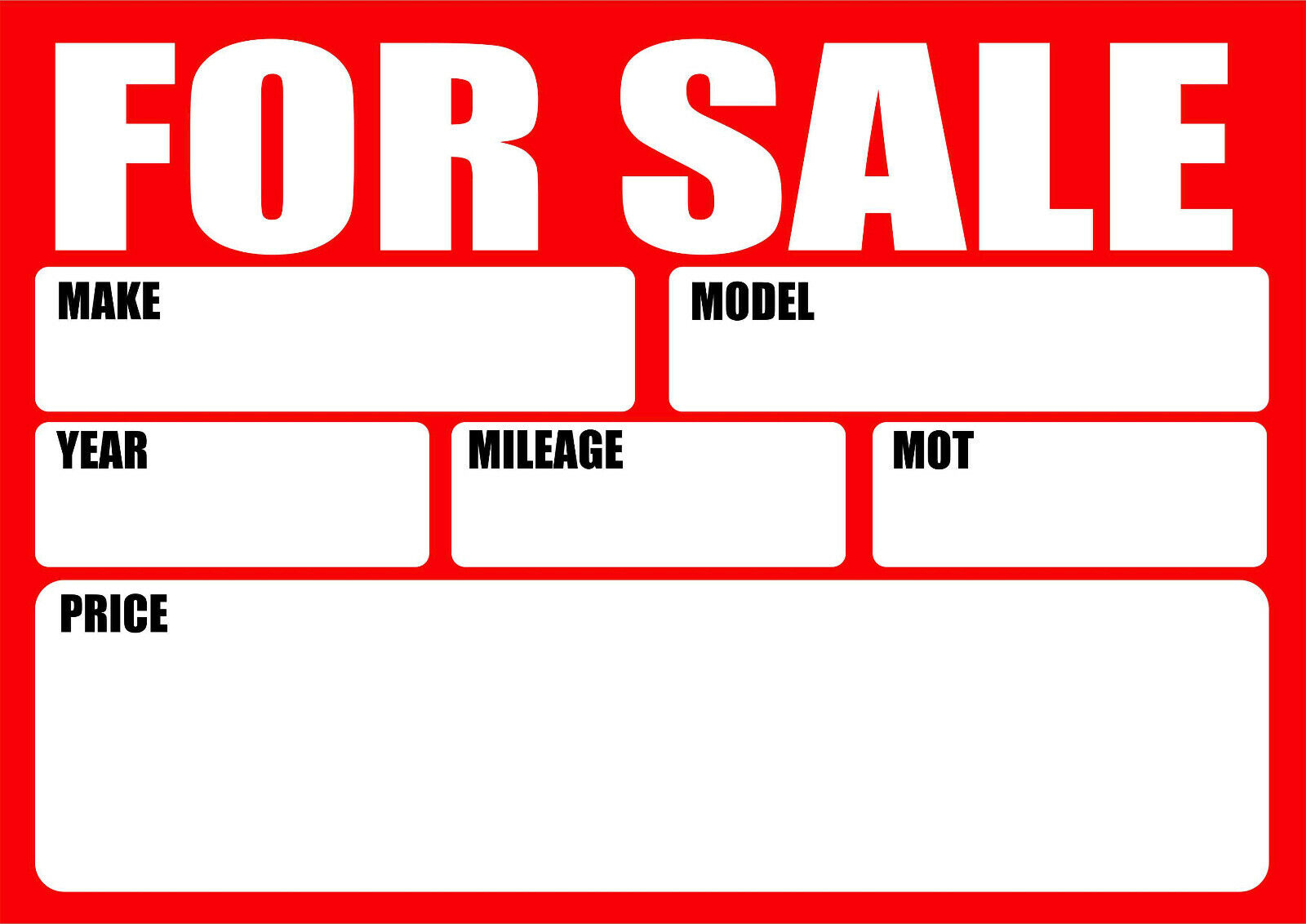Amazon: Assured Signs For Sale Signs For Vehicles - 2 Pack regarding Free Printable For Sale Signs For Cars
