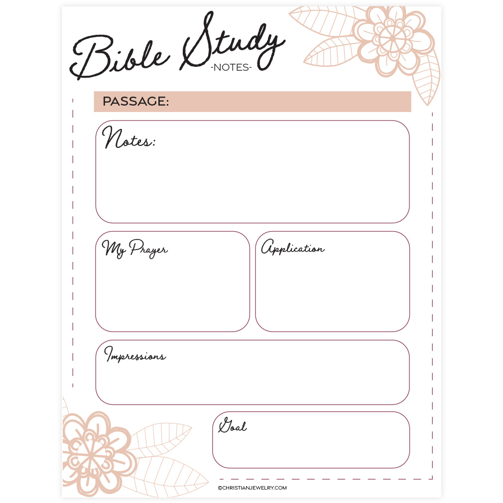 Bible Study Page - Flowers | Free Christian Printables inside Free Printable Bible Study Guide