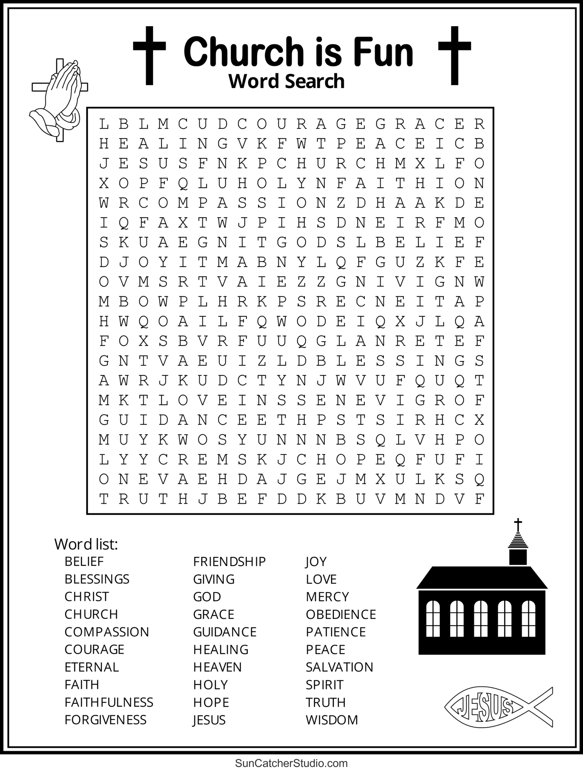 Bible Word Search (Free Printable Christian Puzzles) – Free for Free Printable Bible Word Search
