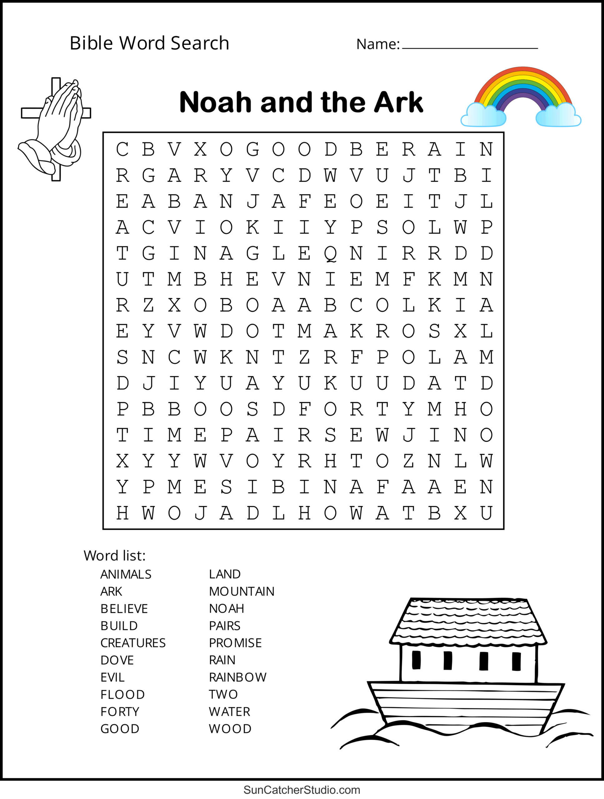 Bible Word Search (Free Printable Christian Puzzles) – Free with regard to Free Printable Bible Word Search