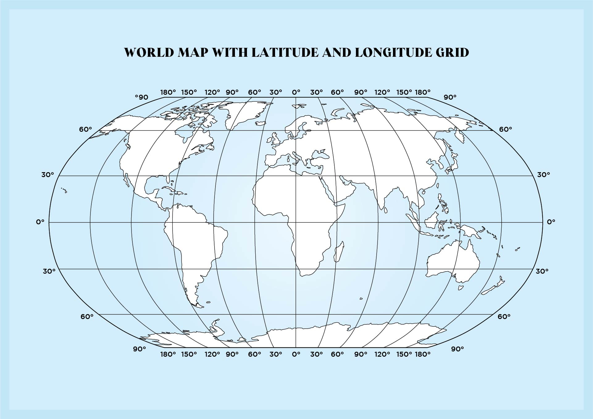 Blank World Maps With Grid - 10 Free Pdf Printables | Printablee with Printable World Map With Latitude And Longitude