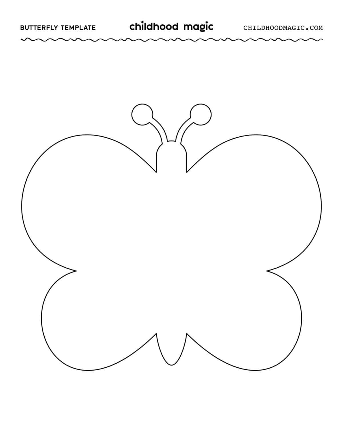 Butterfly Template - Childhood Magic within Printable Cut Out Butterfly Template