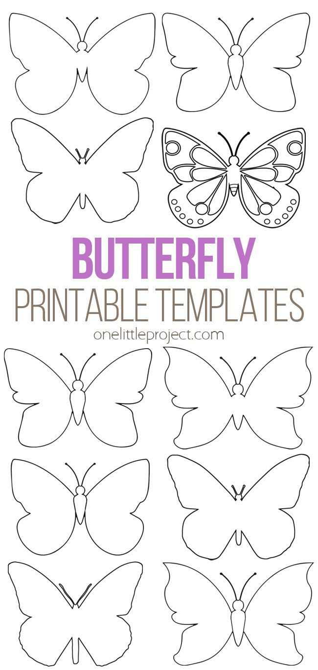 Butterfly Template | Free Printable Butterfly Outlines - One throughout Printable Cut Out Butterfly Template