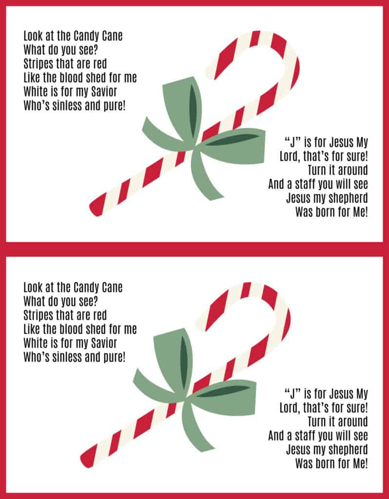 Candy Cane Poem About Jesus (Free Printable Pdf Handout) Christmas inside Printable Meaning of the Candy Cane