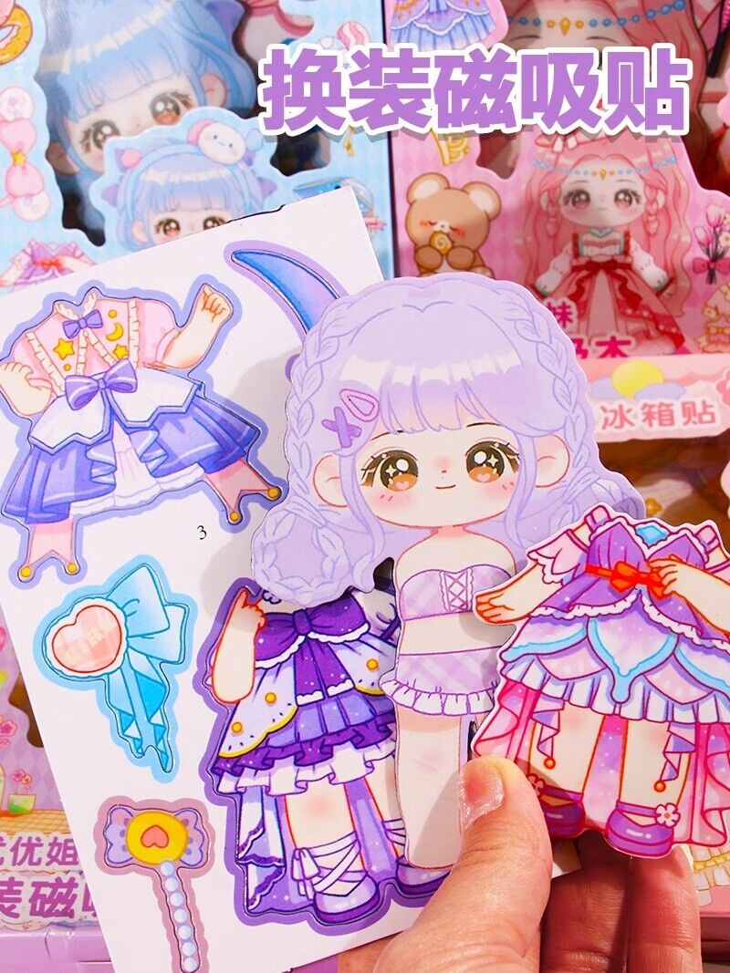 Chibi Printable Paper Dolls Princess Magnetic Dress Up Paper Doll within Printable Chibi Cute Kawaii Paper Doll