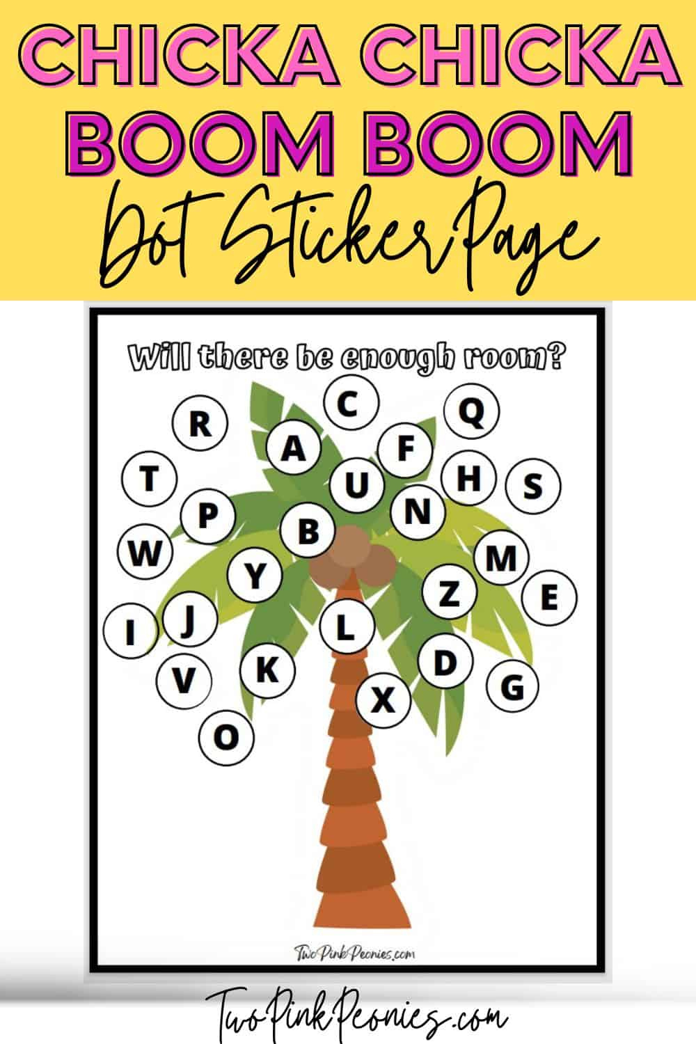 Chicka Chicka Boom Boom Printable Tree {Instant Download} regarding Free Printable Chicka Chicka Boom Boom Tree Template