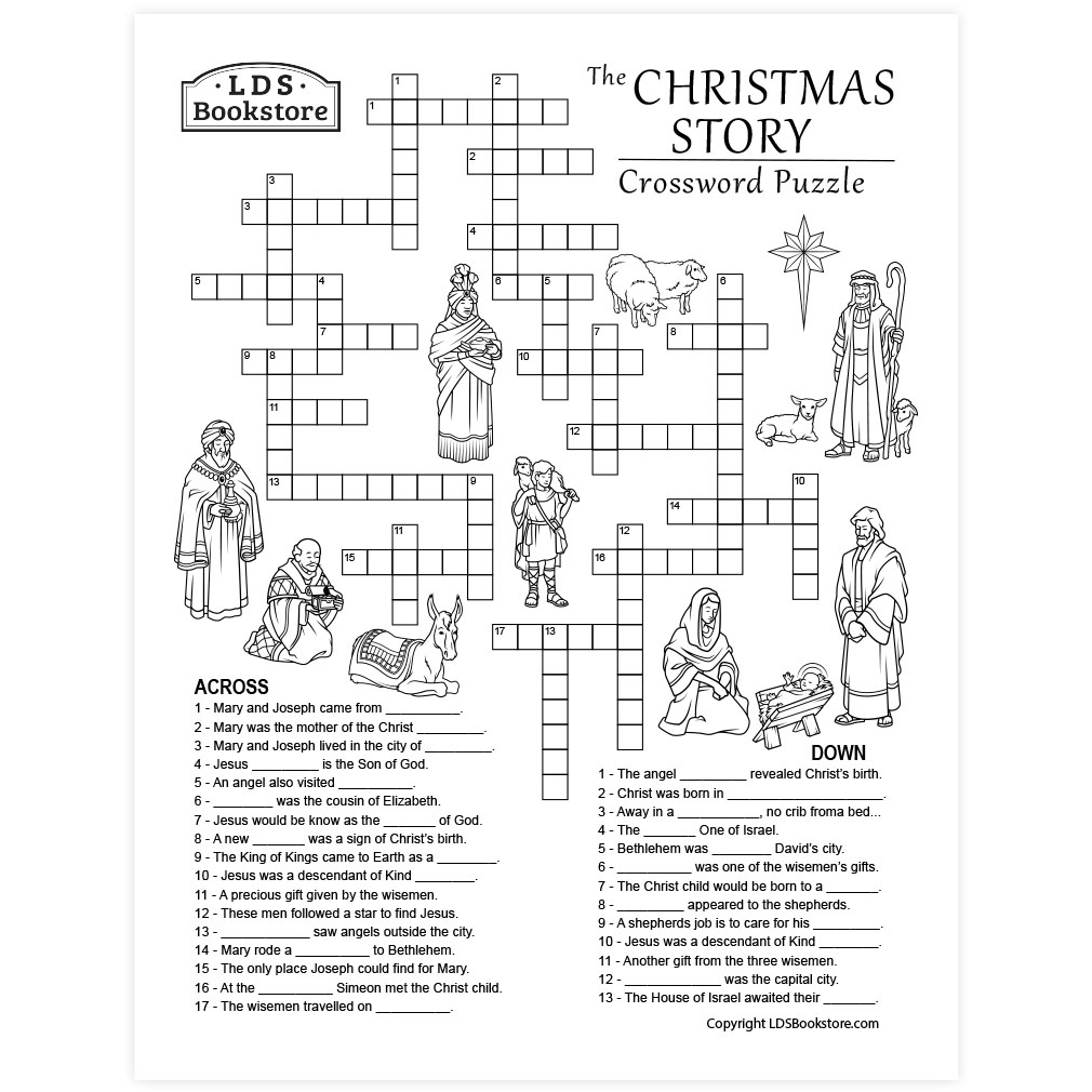 Christmas Story Crossword Puzzle - Printable intended for Free Printable Christmas Crossword Puzzles