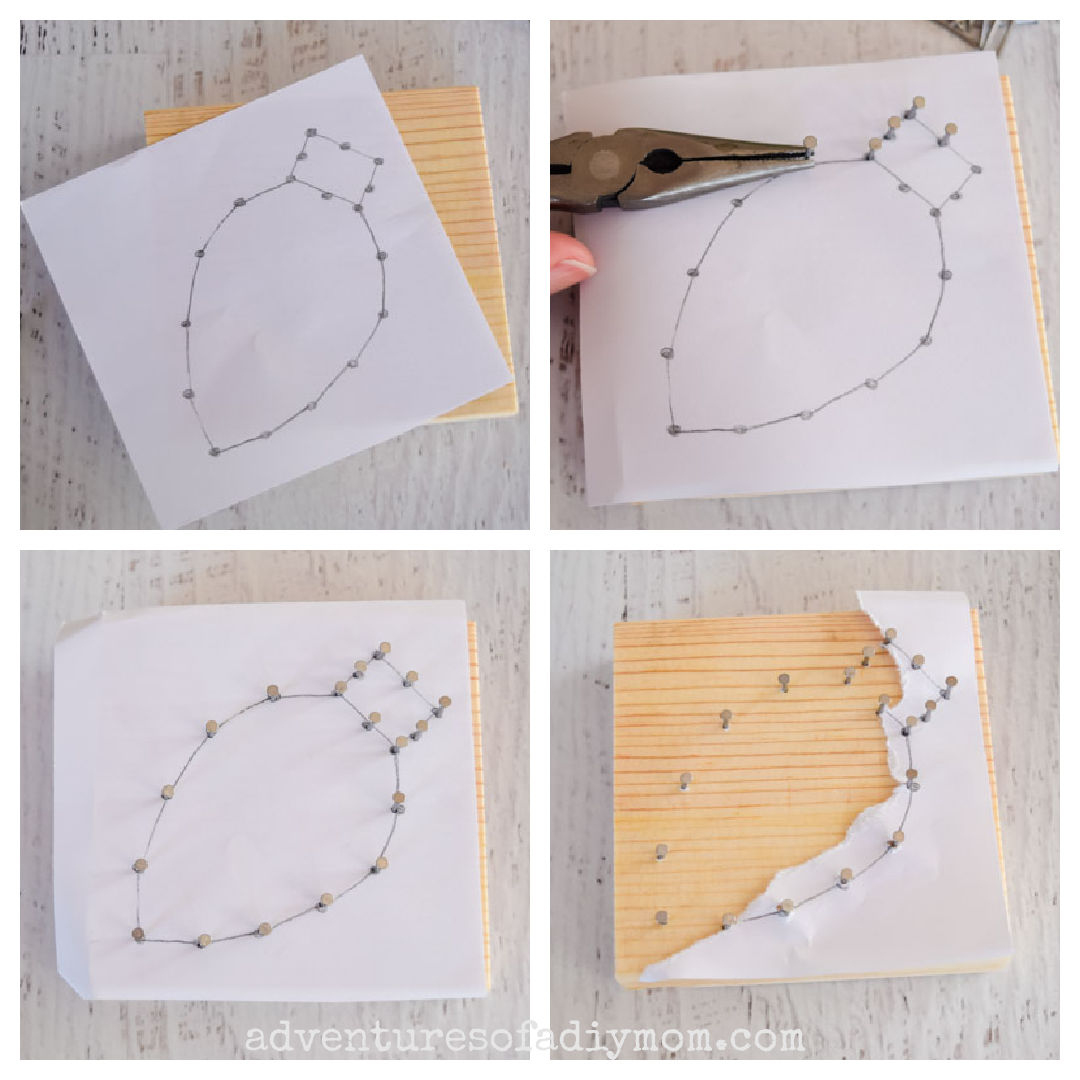 Christmas String Art — Adventures Of A Diy Mom intended for Free Printable String Art Patterns With Instructions