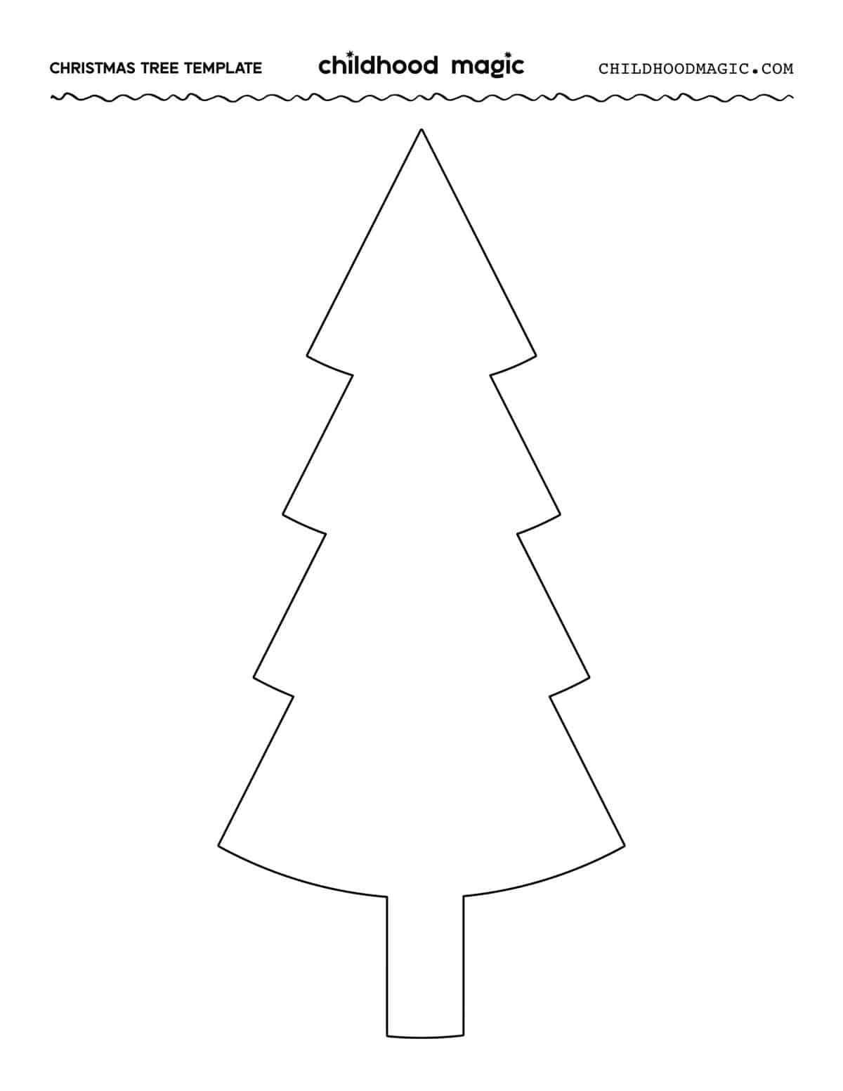 Christmas Tree Outline - Childhood Magic for Printable Outline of Christmas Tree