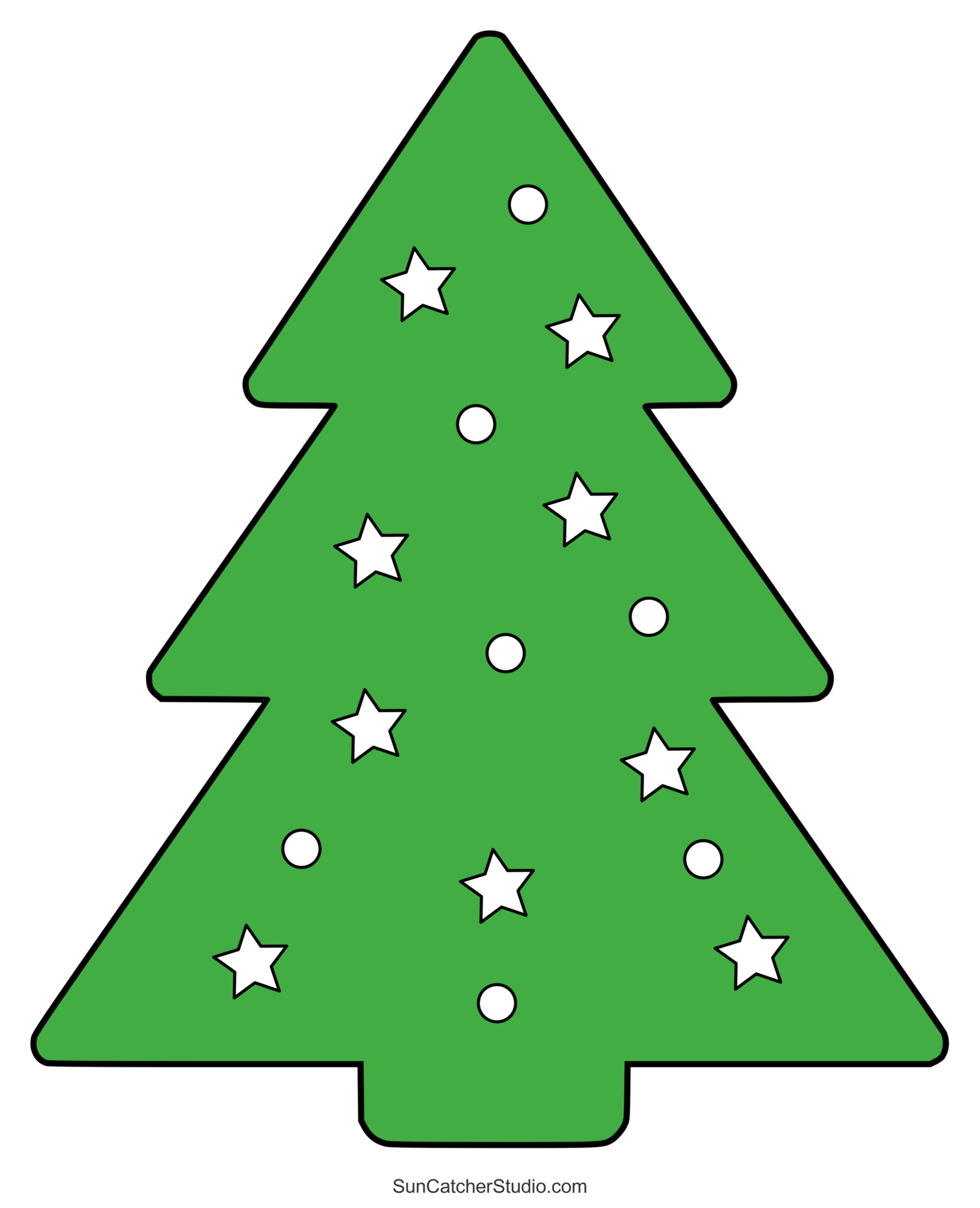 Christmas Tree Templates And Stencils (Free Printable Patterns pertaining to Outline Printable Christmas Tree Clipart