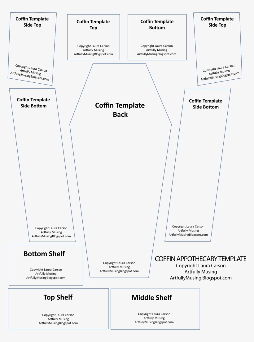 Coffin Apothecary With Raven Doors New Collage Sheet - Prop Coffin regarding Free Printable Coffin Template Printable