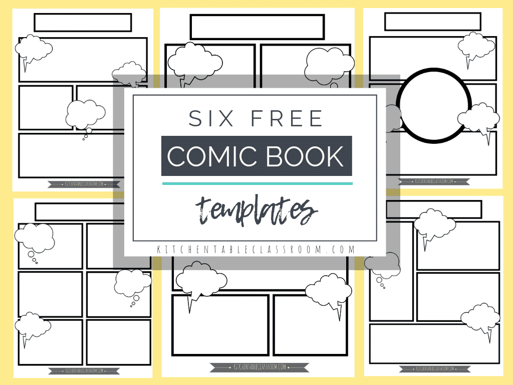 Comic Book Templates - Free Printable Pages - The Kitchen Table inside Printable Blank Comic Book Pages