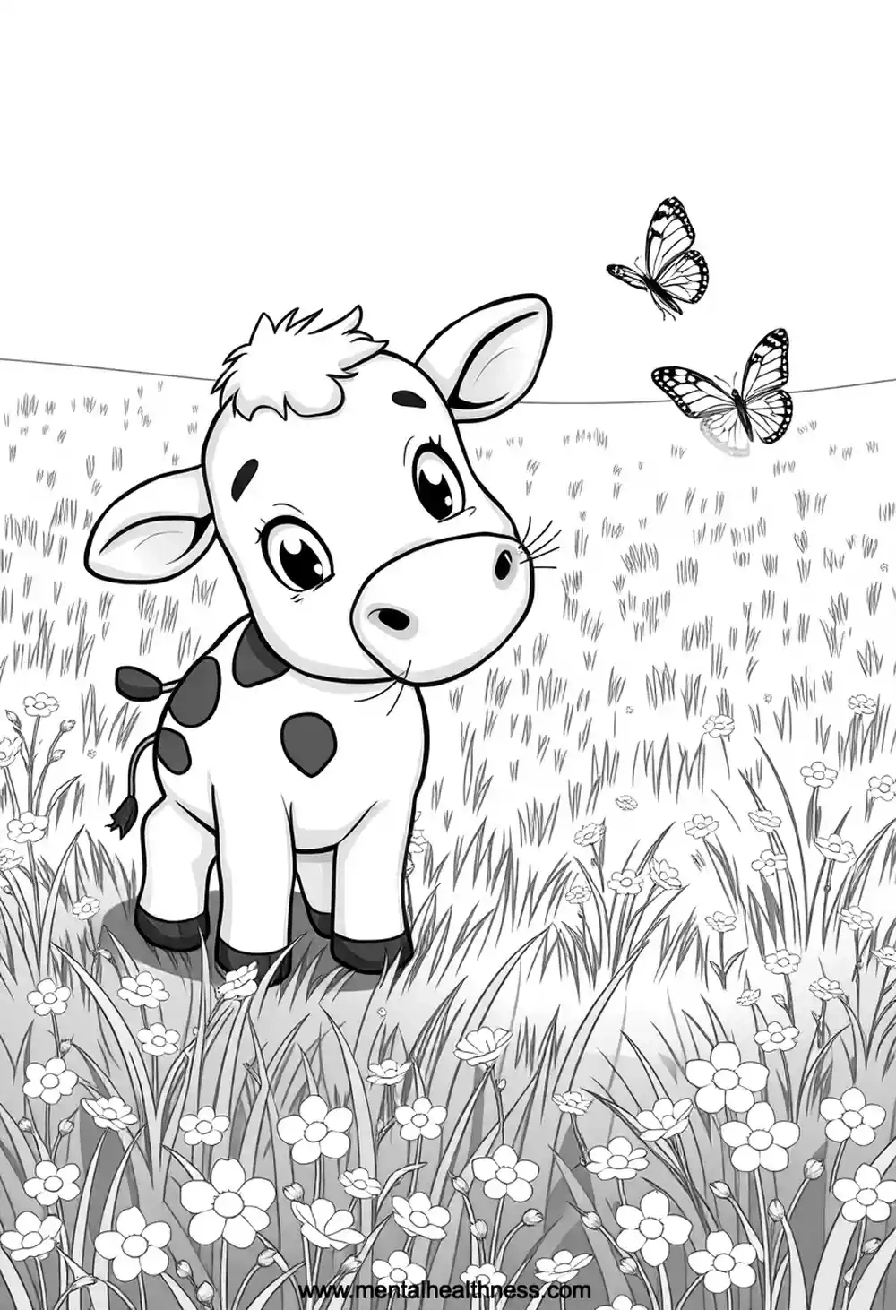 Cow Coloring Pages (Free Pdf Printables) regarding Printable Picture Of A Cow
