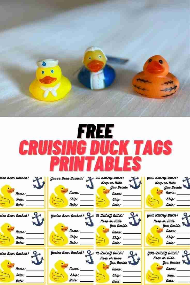 Cruise Duck Tags Free Printable for Free Printable Editable Cruise Duck Tags