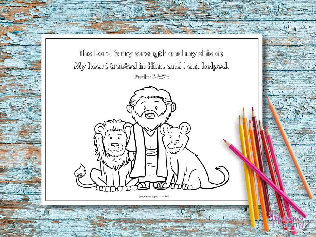 Daniel And The Lions' Den Coloring Pages: Bible Story About Faith in Free Printable Bible Study On The Book Of Daniel