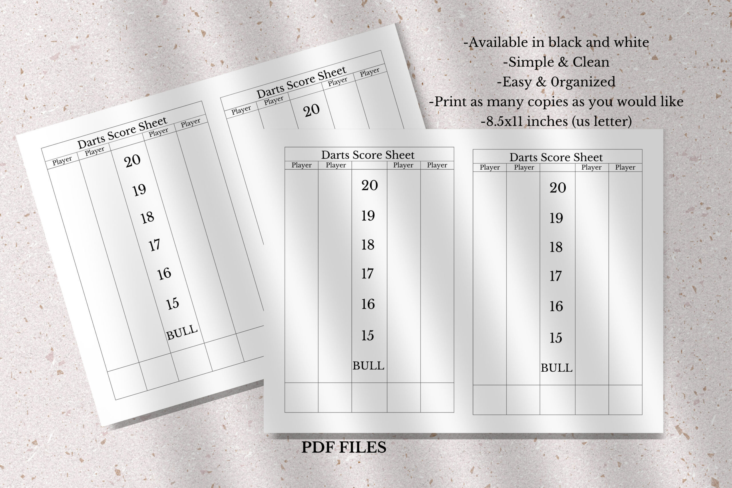 Darts Score Sheet Template, Printable Darts Score Sheet, Darts within Printable Dart Board Score Sheet