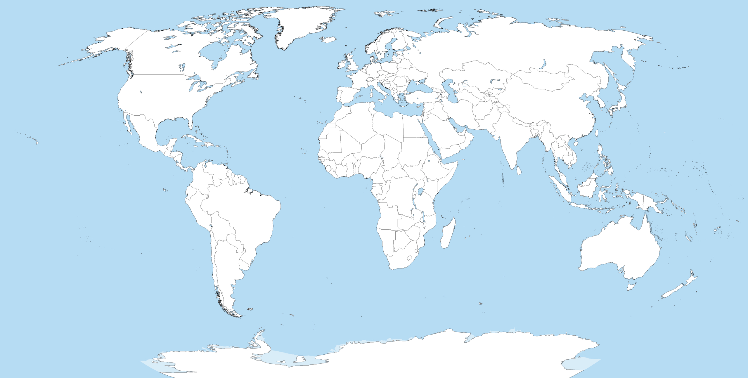 Datei:a Large Blank World Map With Oceans Marked In Blue regarding Printable Blank Map Of Continents And Oceans