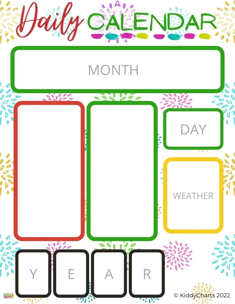 Diy Printable Days Of The Week Calendar For Home, Work Or School regarding Days of the Week Chart Free Printable
