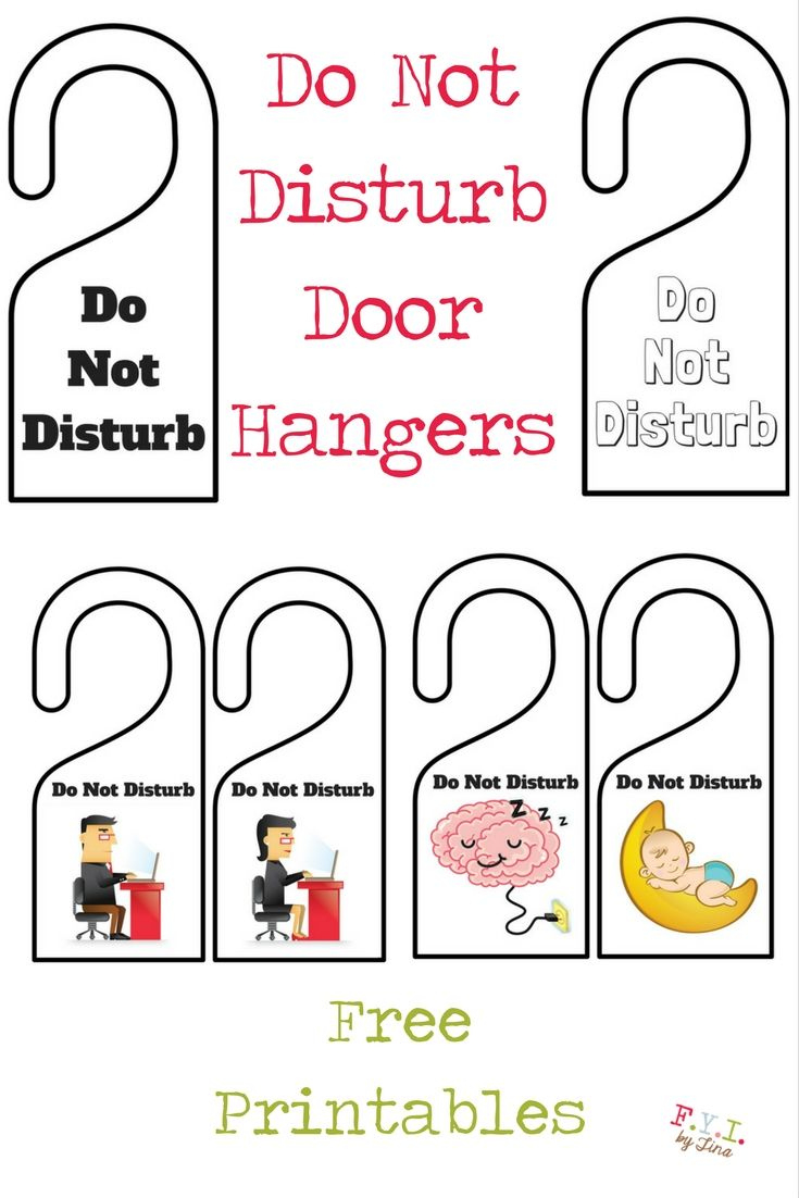 Do Not Disturb Door Hanger - Free Printable • Fyitina regarding Free Printable Door Sign Template