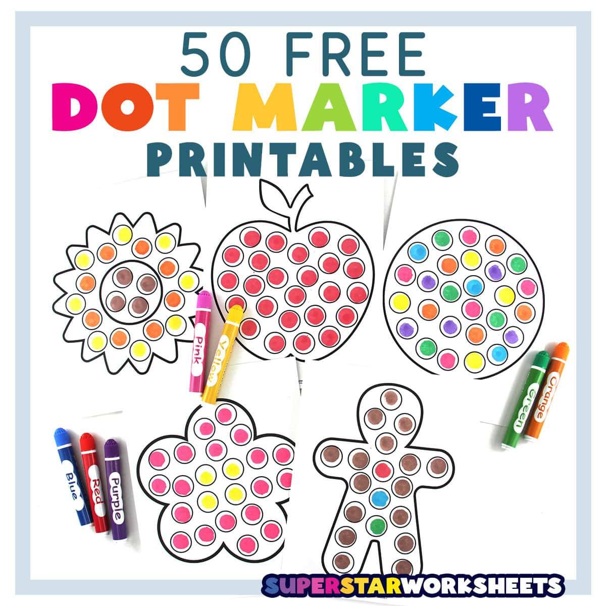 Dot Marker Printables - Superstar Worksheets intended for Free Printable Dot Marker Printable