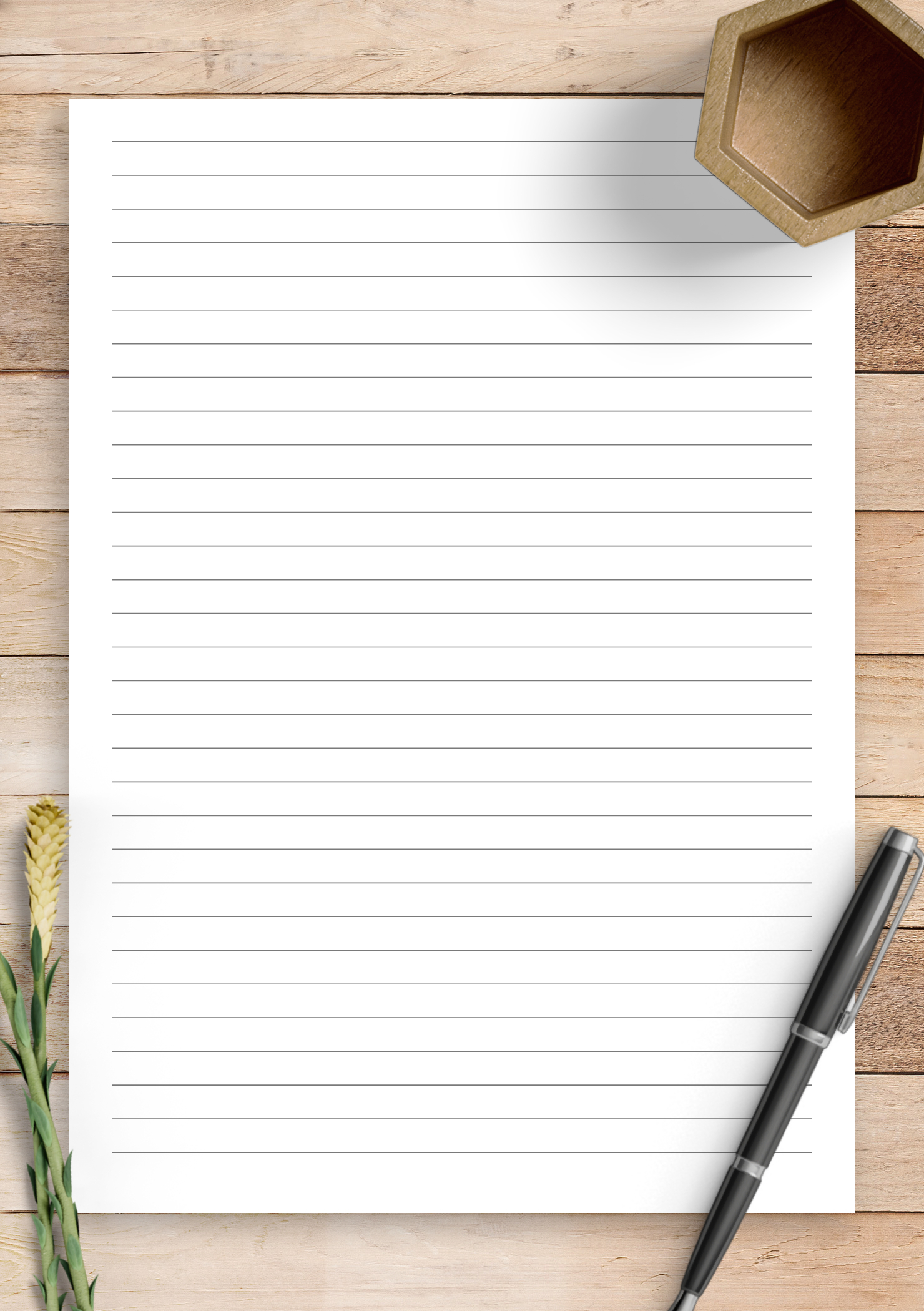 Download Printable Lined Paper Template - Narrow Ruled 1/4 Inch Pdf intended for Printable A4 Lined Paper