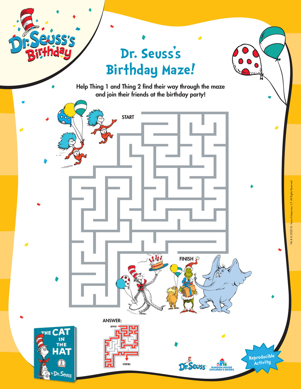 Dr. Seuss Printables And Activities | Brightly throughout Dr Seuss Free Printable Worksheets