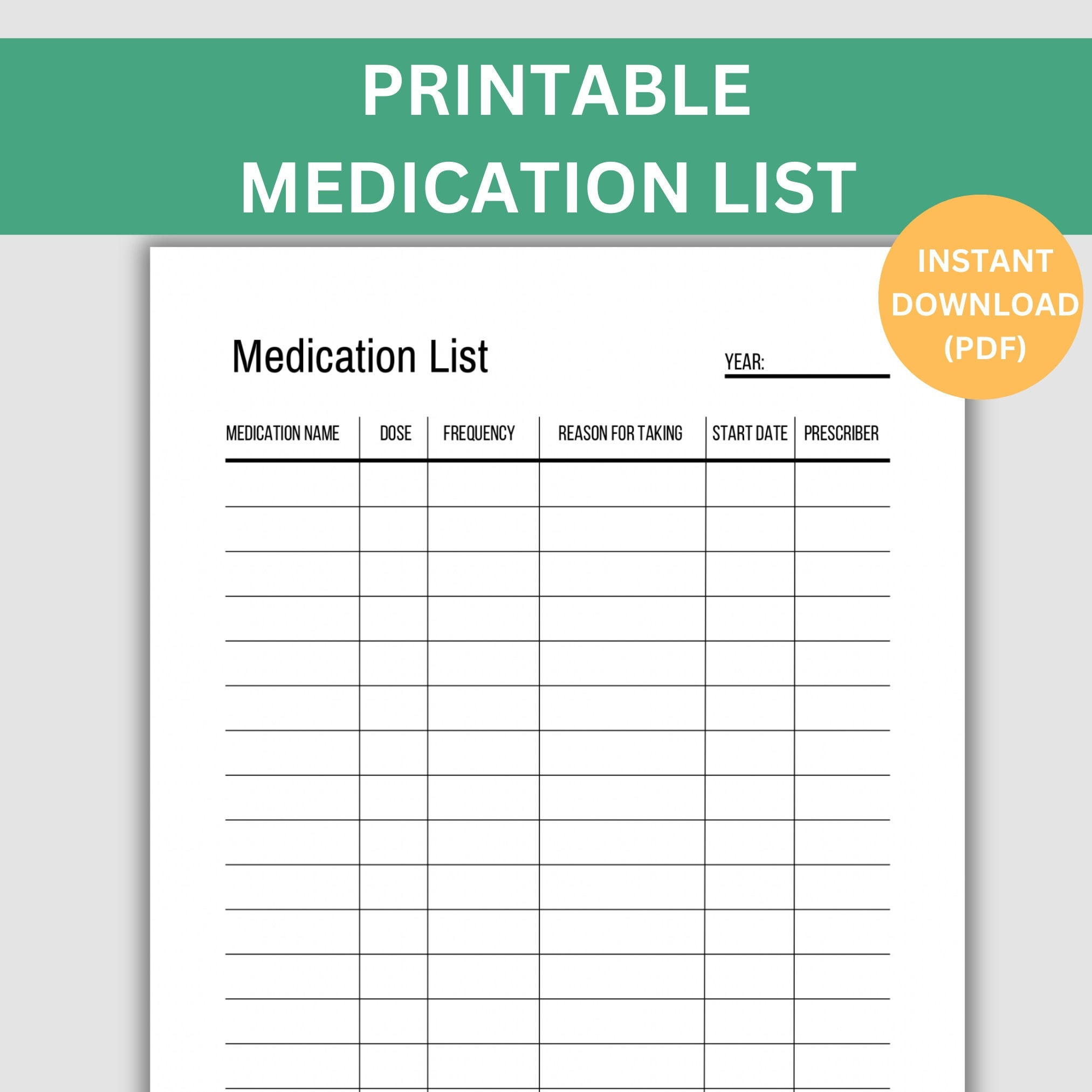 Druckbare Vorlage Für Eine Medikamentenliste, Nachverfolgung Von intended for Free Printable Medication List Forms