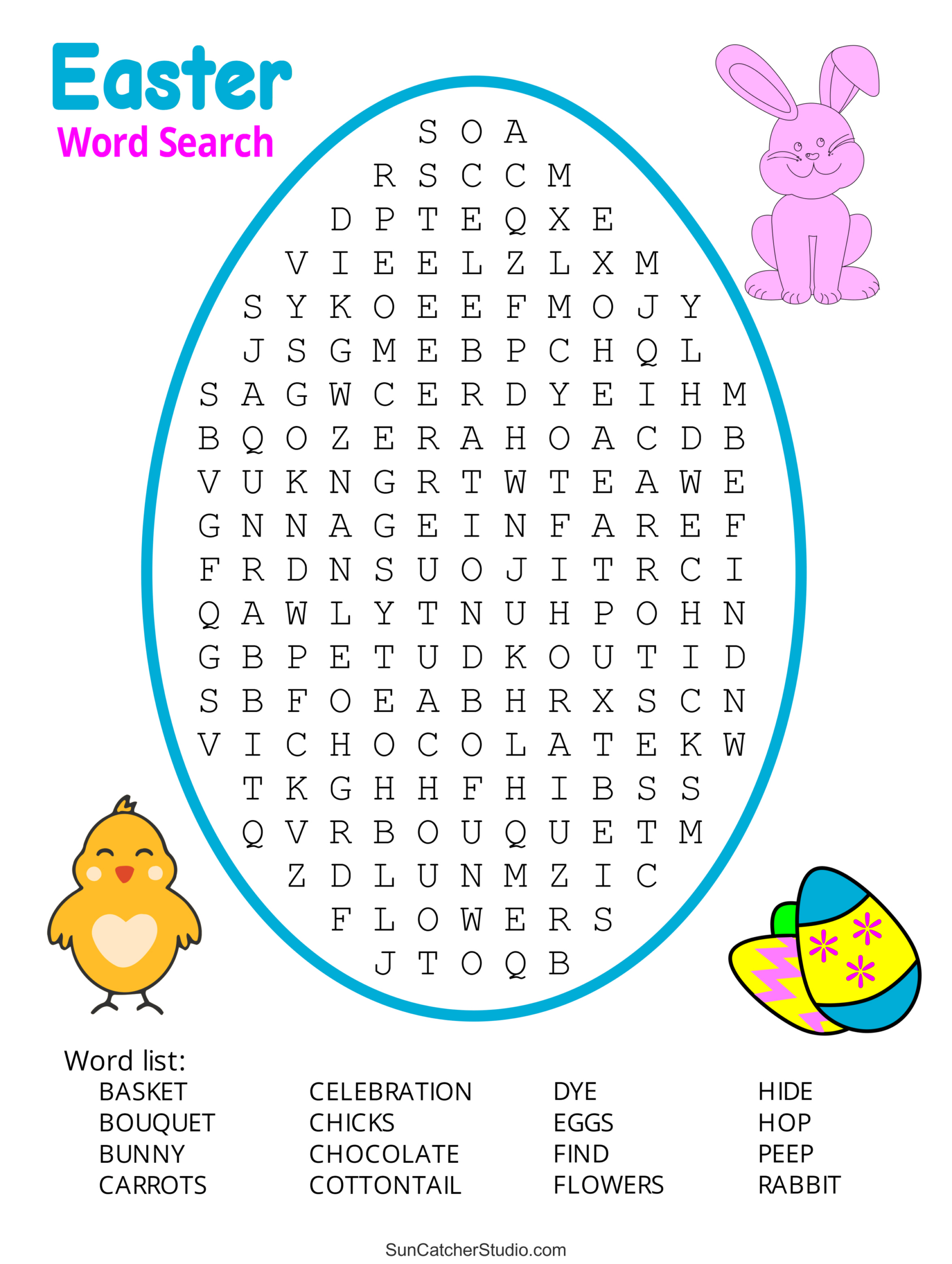 Easter Word Search (Free Printable Pdf Puzzles) – Free Printables with Easter Find A Word Printable