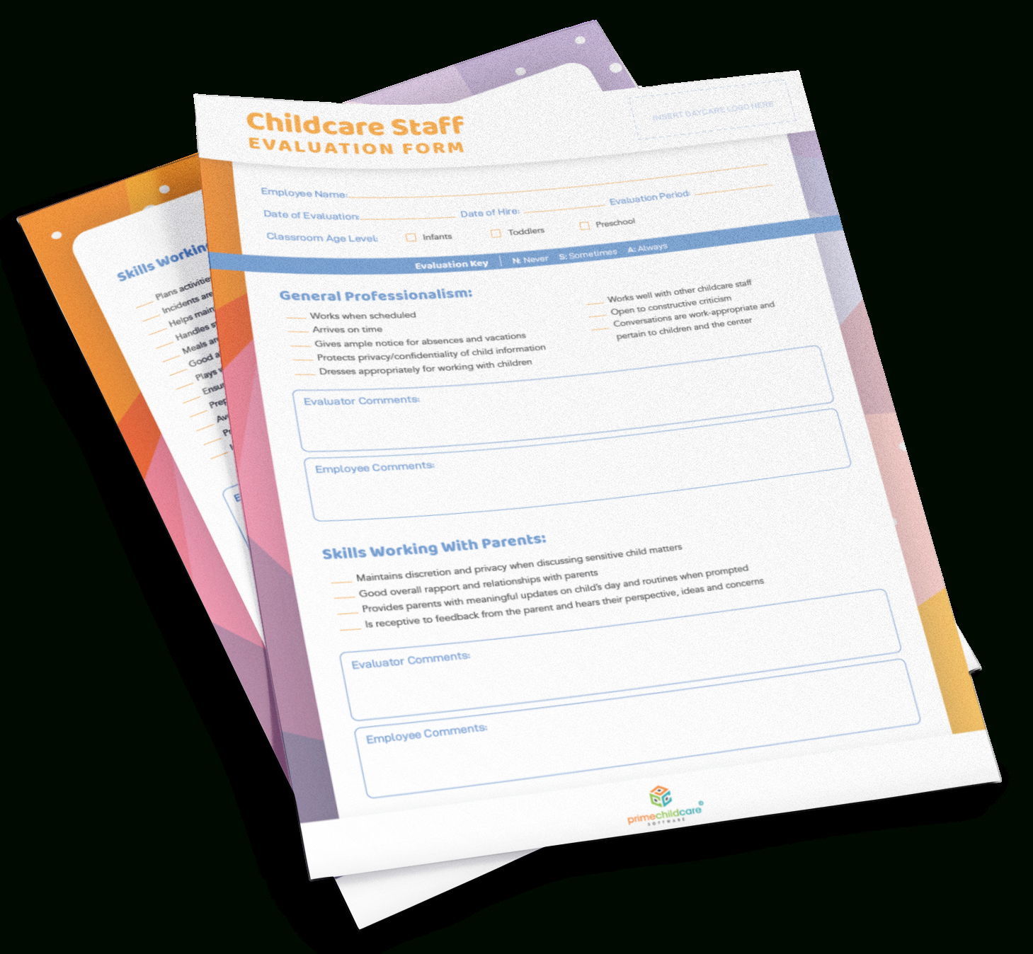 Employee Performance Evaluation Template - Prime Child Care Software within Free Printable Child Care Staff Evaluation Form