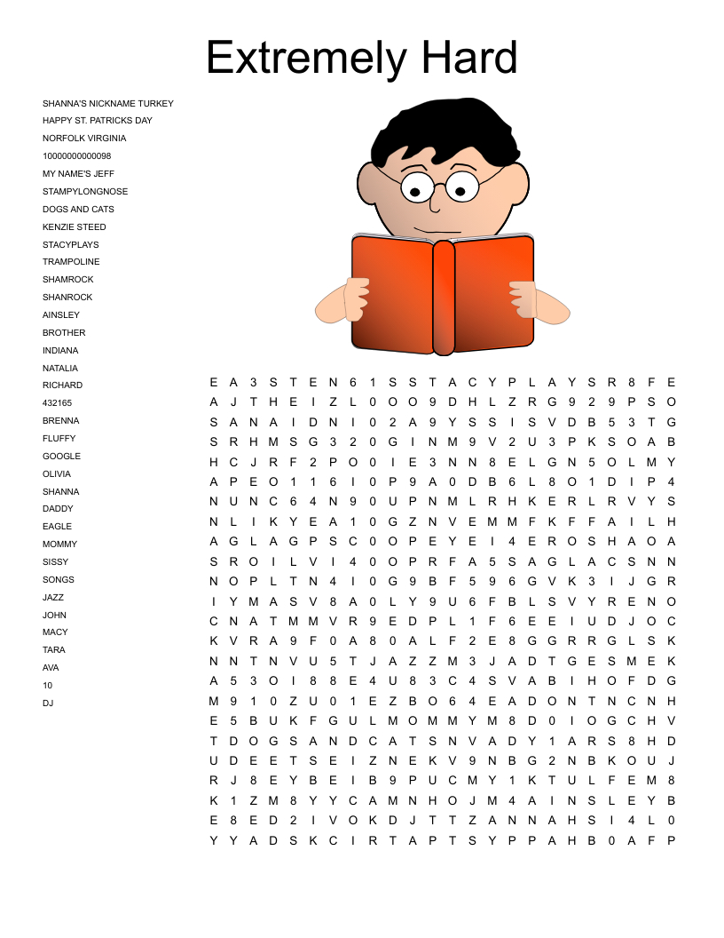 Extremely Hard Word Search - Wordmint within Free Hard Word Search Printable