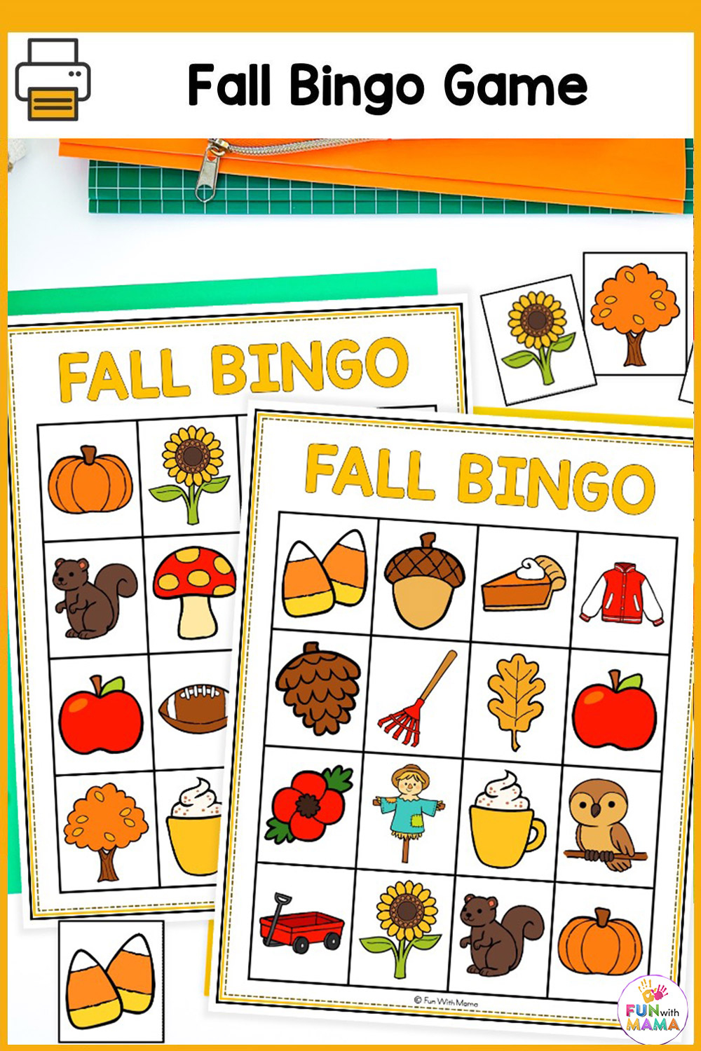 Fall Bingo - Fun With Mama regarding Free Fall Printable Bingo Cards